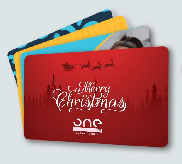 onecode Merry Christmas Sleigh Gift Card