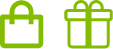 Bag and parcel icon