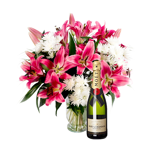 Stargazer Bouquet with Moet and Chandon