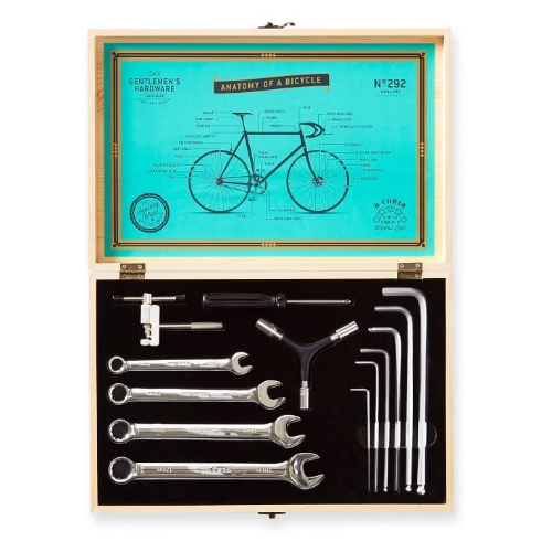 Bicycle Tool Kit in Wooden Box