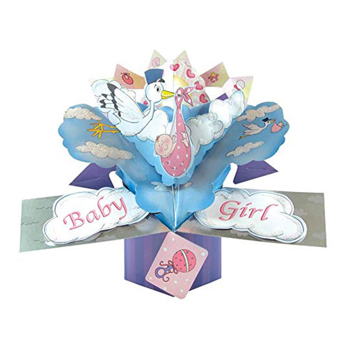 Baby Girl Pop-Up Greeting Card