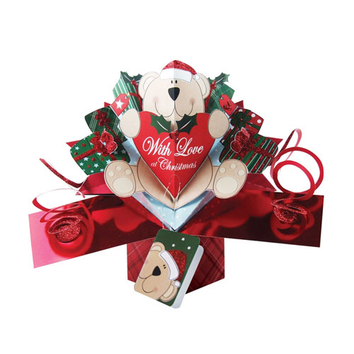 Pop-Up Bear Christmas Greeting Card