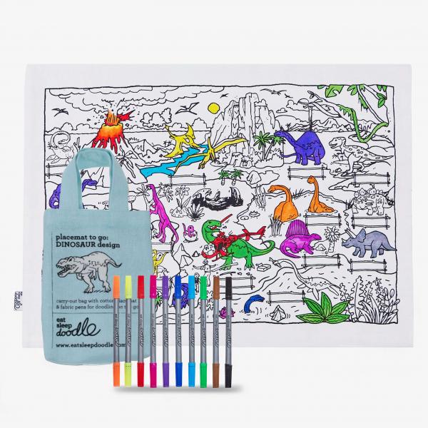 eatsleepdoodle Dinosaur Placemat Gift Set