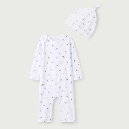 The White Company Panda 0-3 Month Baby Set