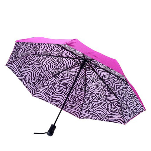 Zebra Print Folding Umbrella