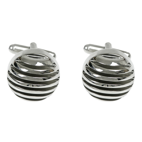 Circular Banded Cufflinks