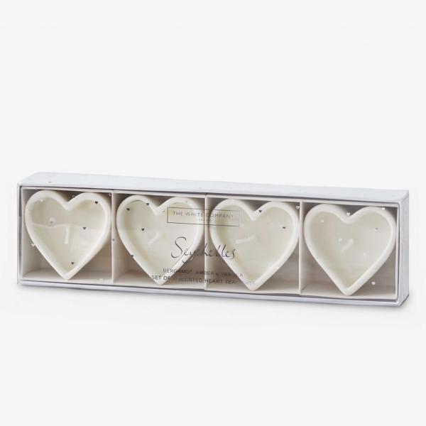 The White Company Heart Tealights