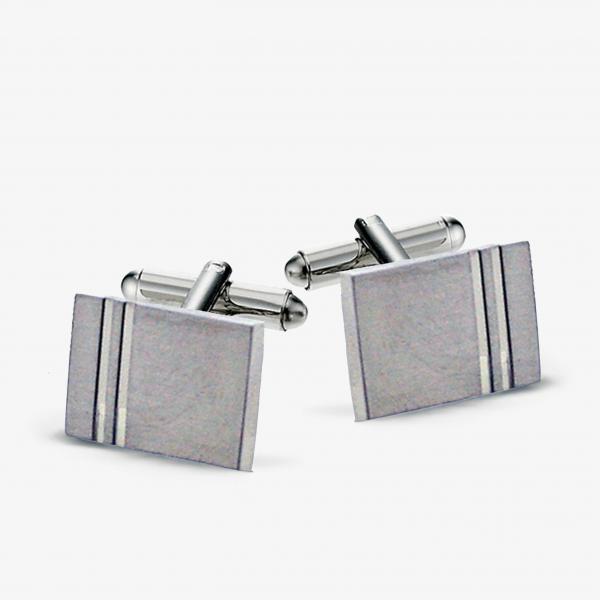 H Samuel Stainless Steel Cufflinks