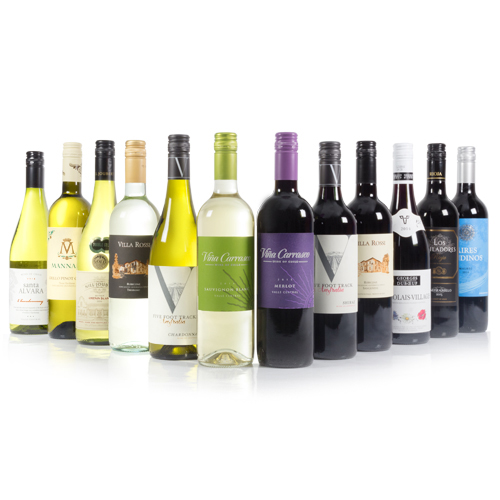 Silver Mixed Wine 12 Bottle Gift Pack
