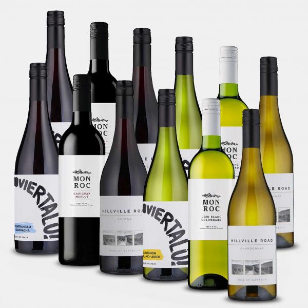 Silver Mixed Wine 12 Bottle Gift Pack