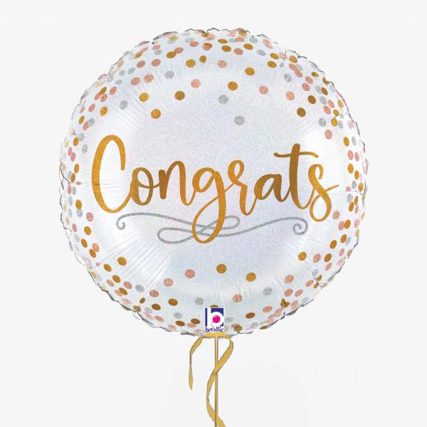 Congrats Confetti Helium Balloon