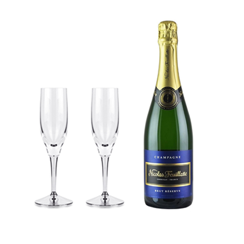 Champagne and Flutes Gift Set