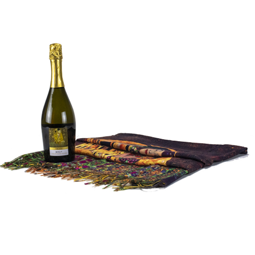 Sparkling Brut and Scarf Klimt Gift Set