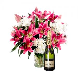 Stargazer Bouquet with Moet and Chandon 