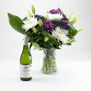Seasonal Bouquet with White Wine