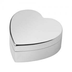 Silver Plated Heart Shaped Box