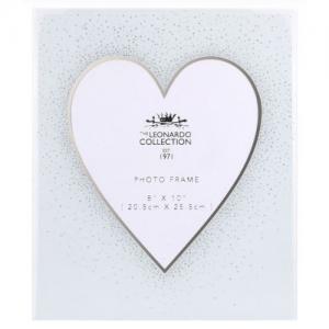 Heart & Silver 8 x 10 Photo Frame