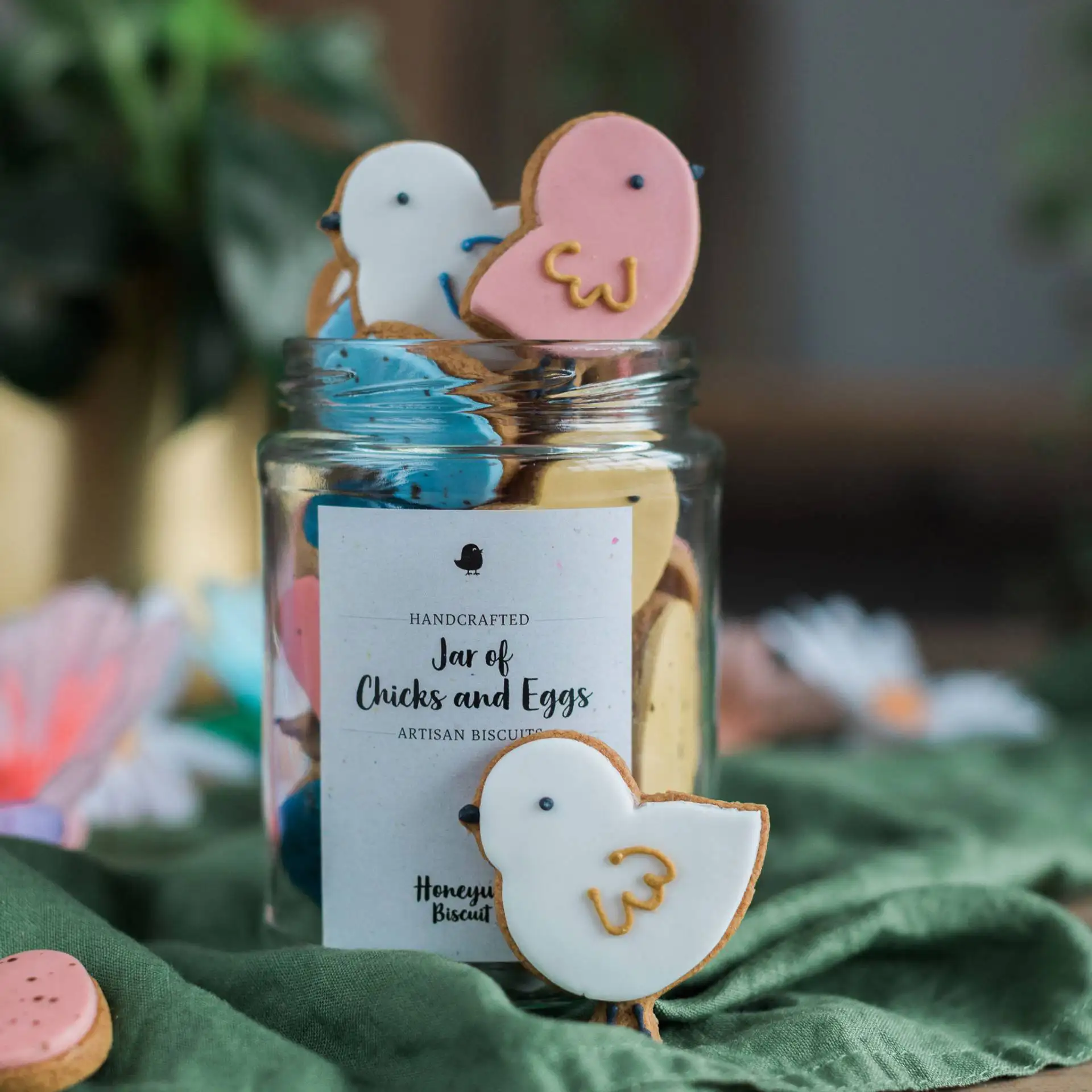 Chicks and Eggs Biscuit Jar