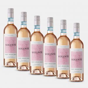 Volunte Pinot Grigio Blush Rose 6 Bottle Wine