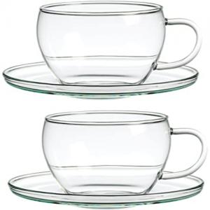 Lotus Cups and Saucers - Set of 2