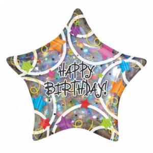 Happy Birthday Star Balloon