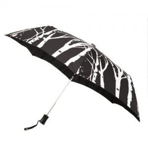 Black and Silver Ladies Folding Umbrella