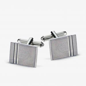 H Samuel Stainless Steel Cufflinks
