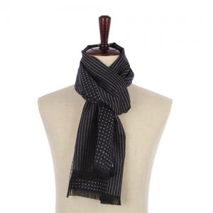 Rev Dots and Pin Stripes Black Scarf