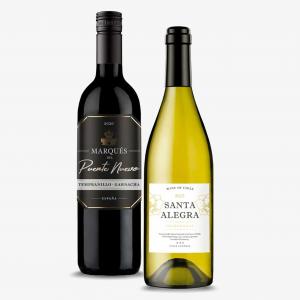 Chardonnay and Tempranillo Wine Duo