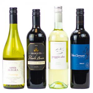 Silver Mixed Wine 4 Bottle Gift Pack