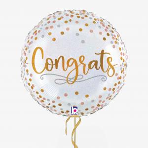 Congrats Confetti Helium Balloon