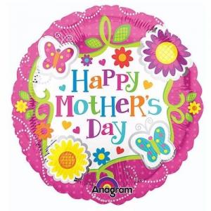 Mothers Day Butterflies 18 inch Balloon