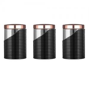 Tower Linear Set of Storage Canisters - Black