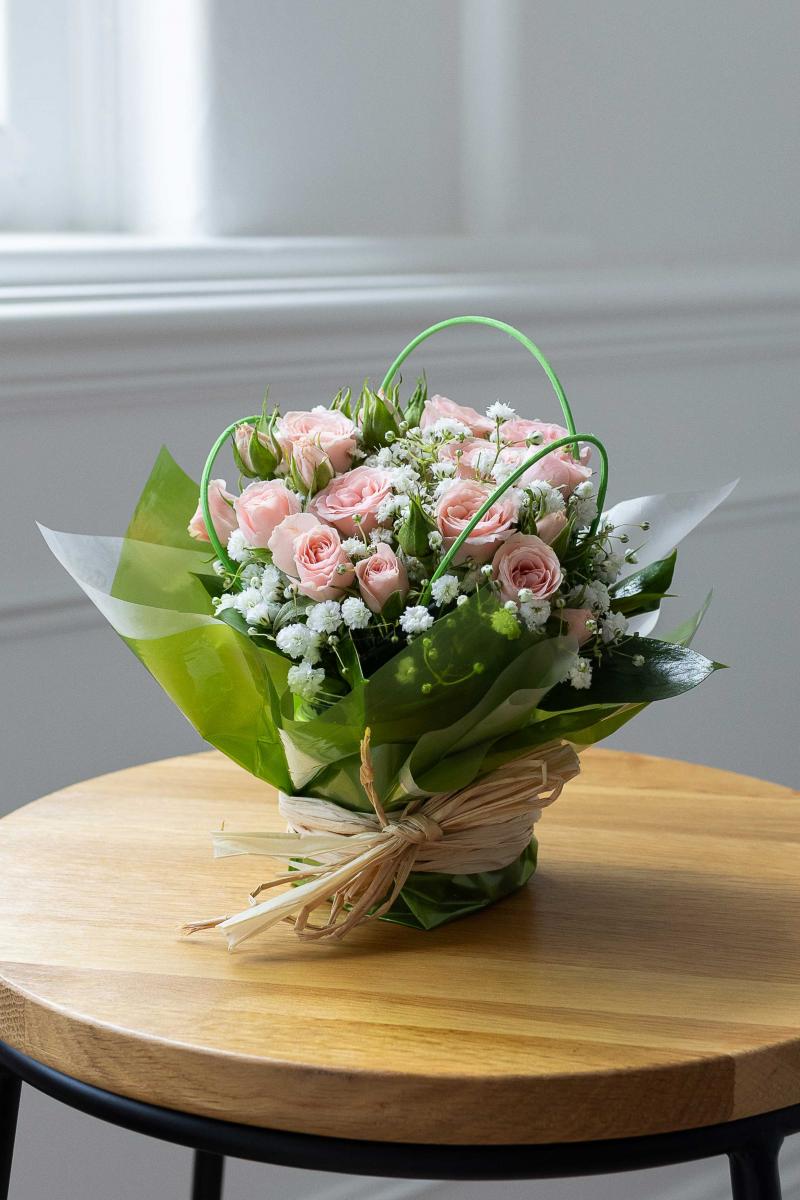 Blushing Grace Posy Pot